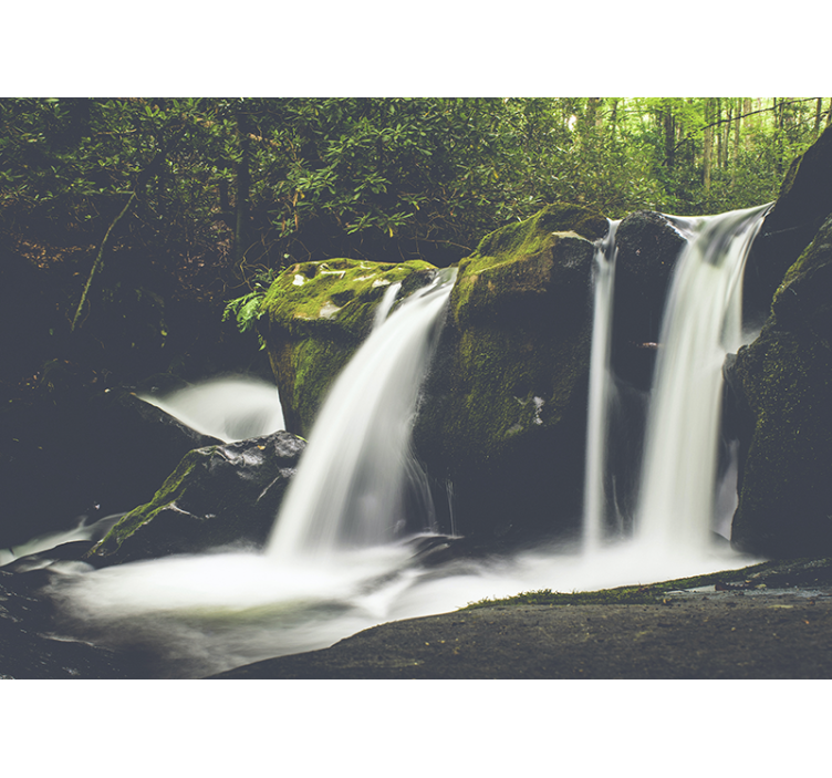 Fototapete wasserfall mit wasserfall-szene - TenStickers