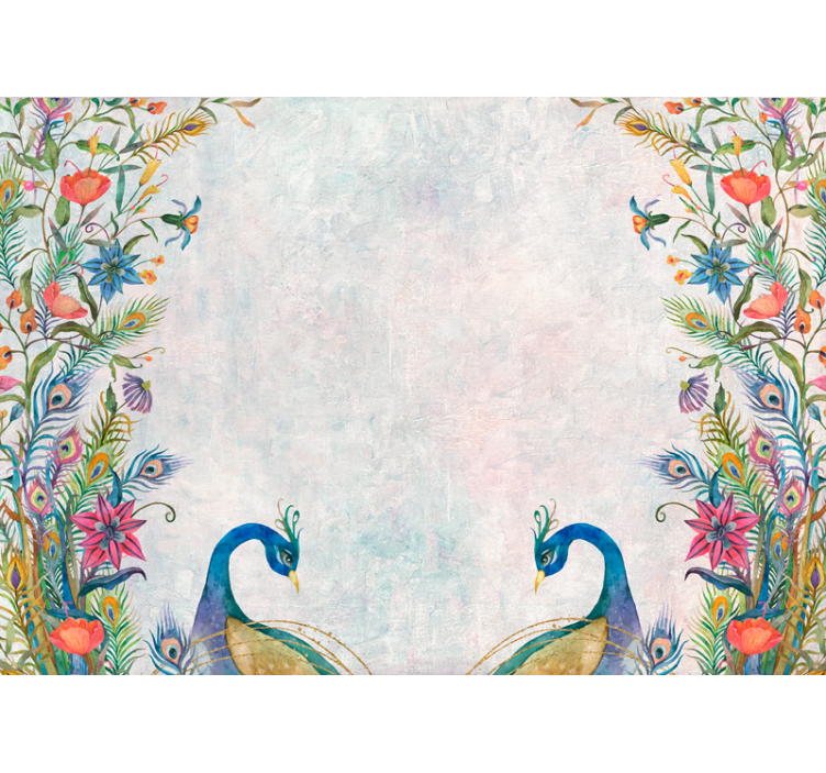 Fototapete home office elegante pfauen umarmung - TenStickers