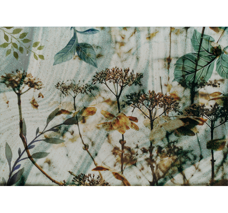 Fototapete blumen blattarrangement - TenStickers