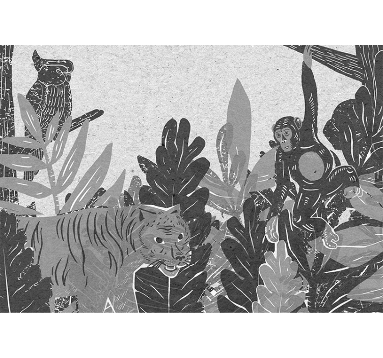 Fototapete tiere entdeckungsreise in der wildnis - TenStickers