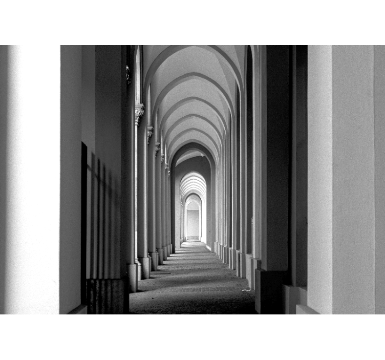 Fototapete städte architektonische bogenperspektive - TenStickers