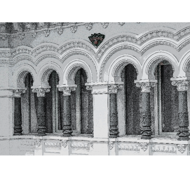 Fototapete klassische kunst architektonische bögen - TenStickers