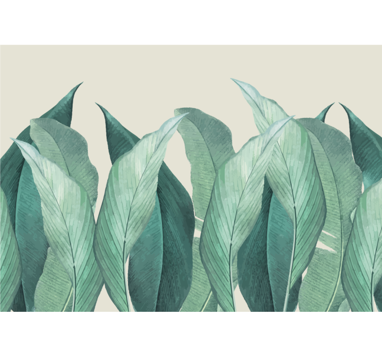 Fototapete wald mit üppigem blattmotiv - TenStickers