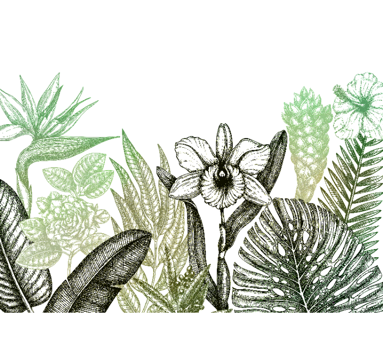 Fototapete blumen im botanischen floral design - TenStickers