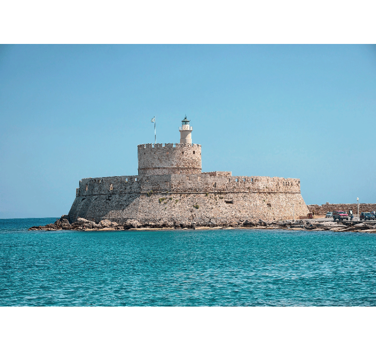 Fototapete Städte rhodos leuchtturm festung - TenStickers