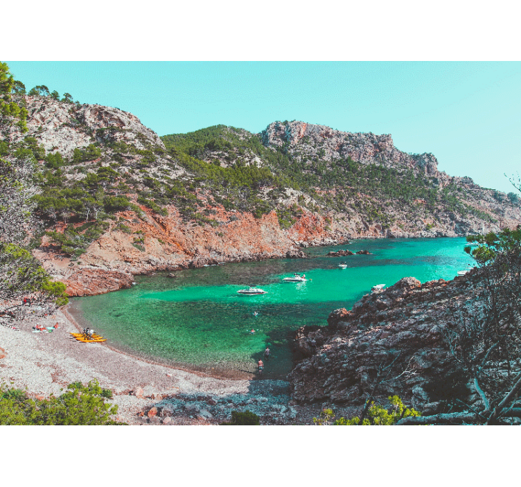Fototapete landschaft bucht mit meeresblick - TenStickers