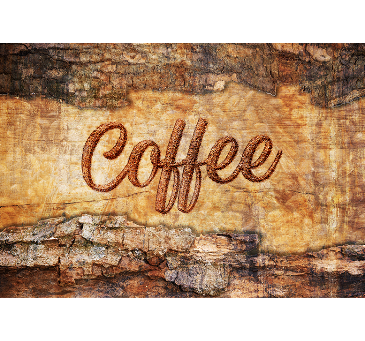 Fototapete sprüche im kaffee textur design - TenStickers