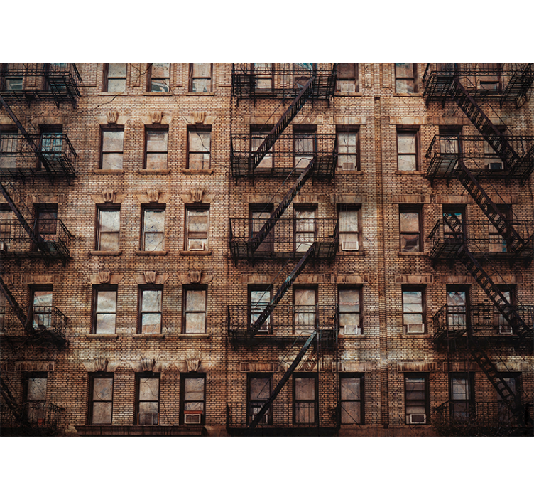 Fototapete Städte städtische backsteinfassade - TenStickers