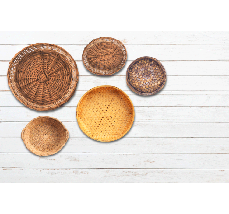 Fototapete muster korbgeflecht designs - TenStickers