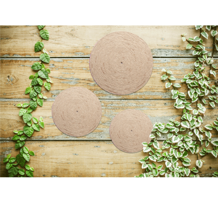 Fototapete muster natürliche seilkreise - TenStickers