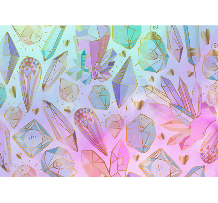 Fototapete kunst geometrisches edelsteindesign - TenStickers