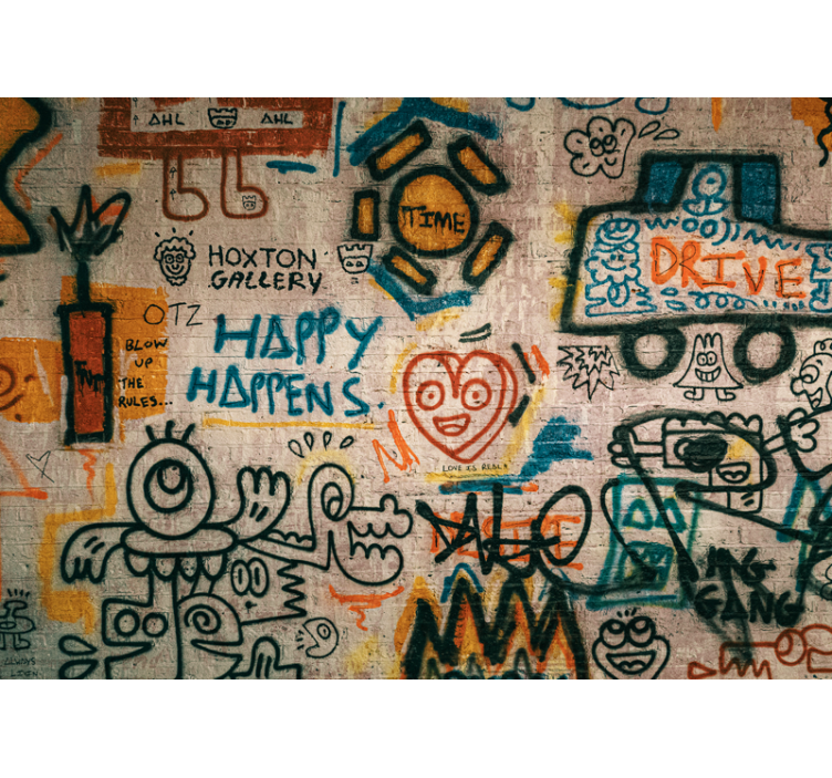 Fototapete graffiti bunte straßenkunst - TenStickers