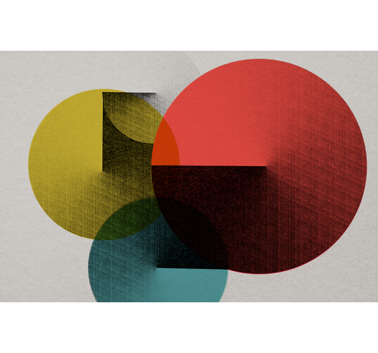 Fototapete Kreise aus Zement - TenStickers