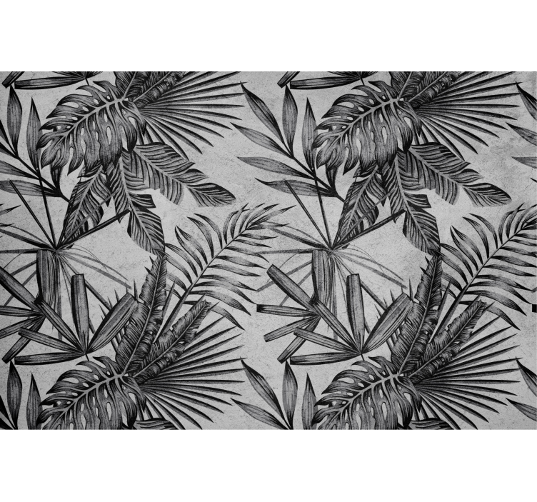 Fototapete Badezimmer graue Pflanzen - TenStickers