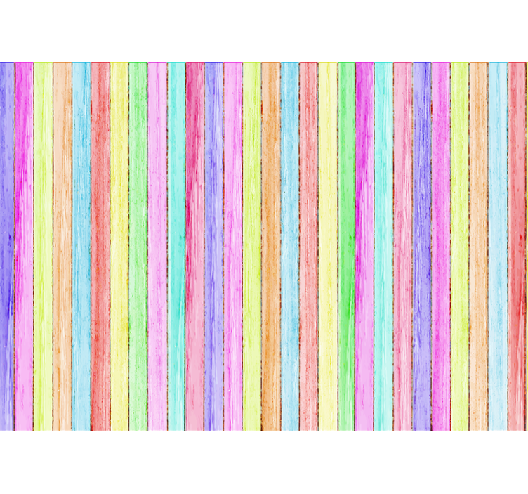 Fototapete Holz farbige holzbretter - TenStickers