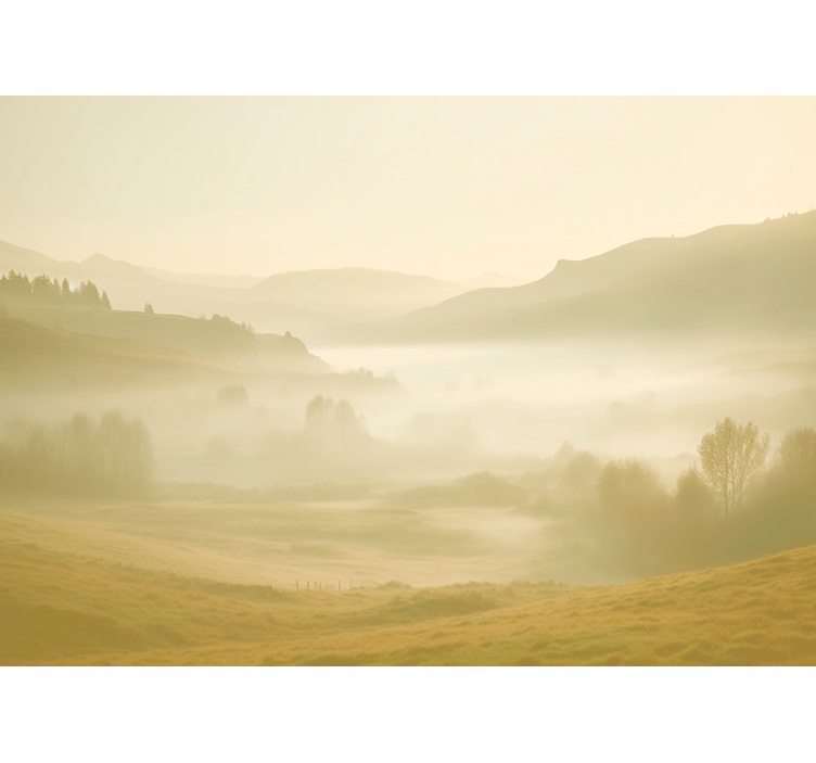 Fototapete Berge im Nebel - TenStickers