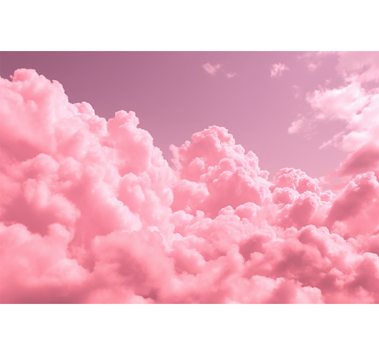 Fototapete Kinderzimmer rosa flauschige Wolken - TenStickers
