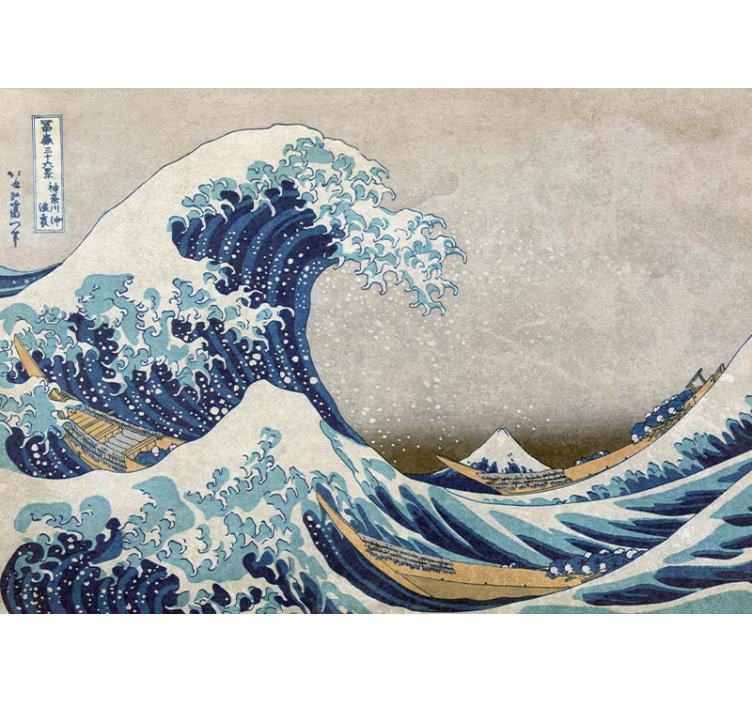 Fototapete japanische Welle Kanagawa Vintage - TenStickers