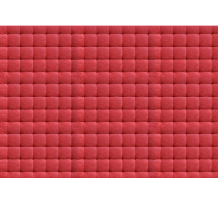 3D Tapete Lederpolster rot - TenStickers
