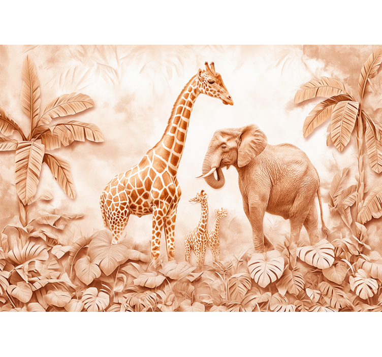 Fototapet abstrakte savanne - TenStickers