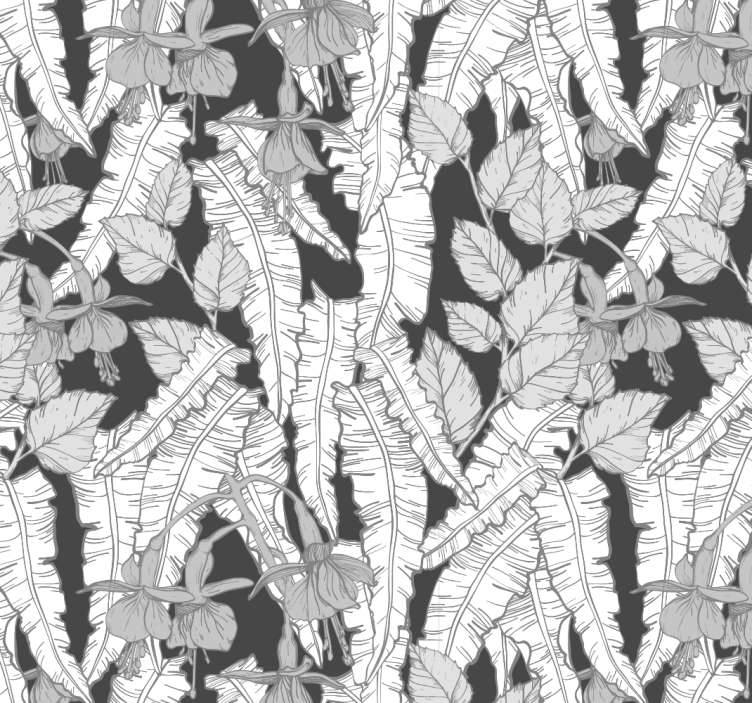 Büro Tapete graues Regenwald Design - TenStickers