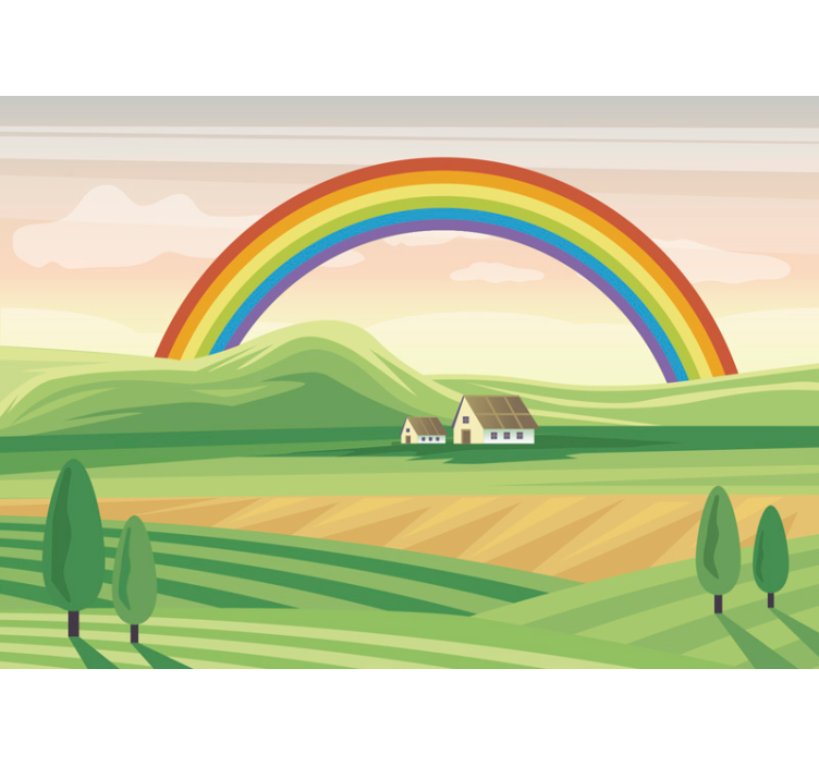 Fototapete Kinderzimmer regenbogenlandschaft - TenStickers