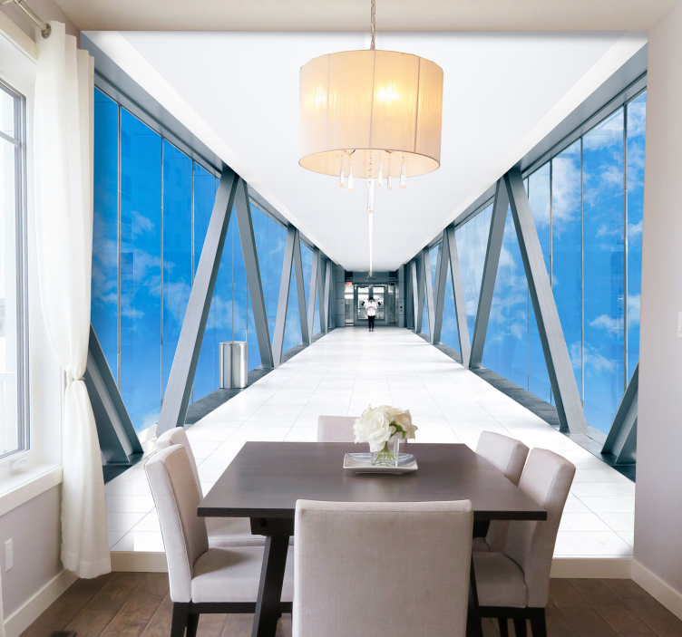 3D Tapete großzügiger Flurblick - TenStickers