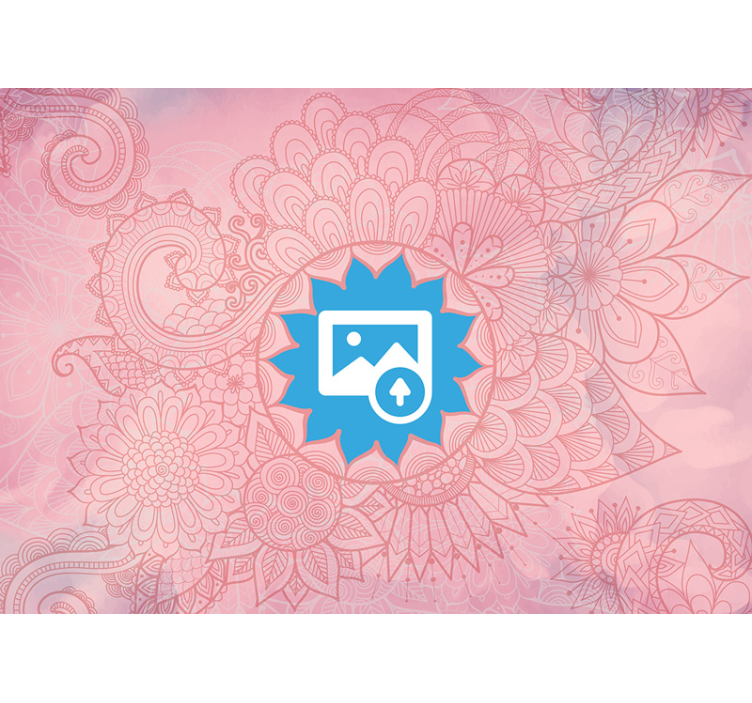Fototapete Mandala rosa mit Foto - TenStickers