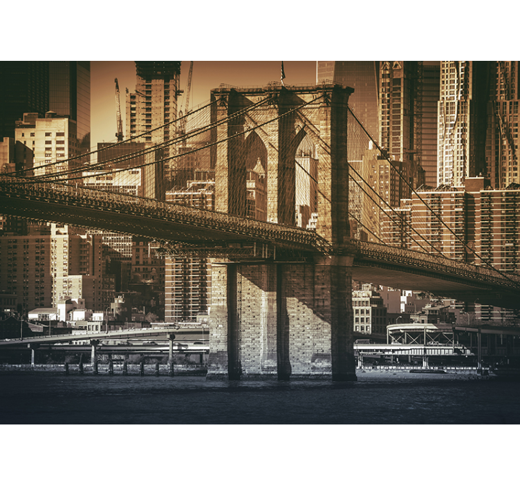 Fototapete new york brooklyn bridge luftaufnahme - TenStickers