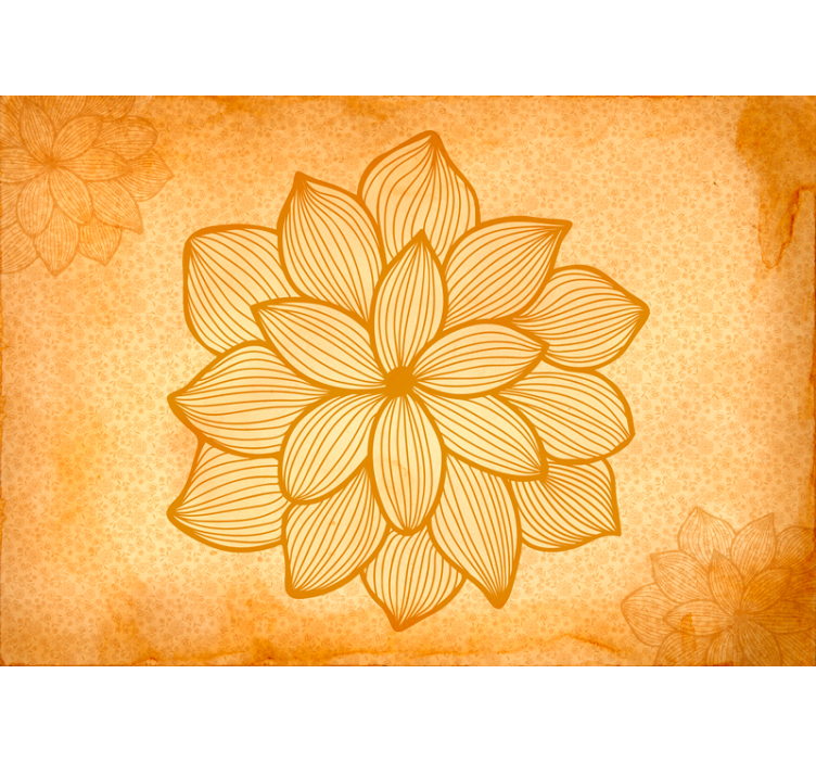 Fototapete wohnzimmer großes blumenmotiv - TenStickers