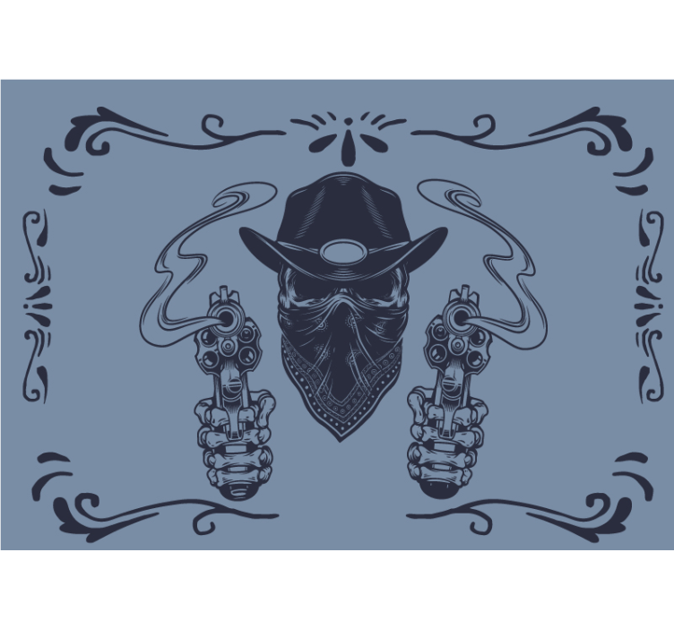 Fototapete vintage cowboy-banditen duell - TenStickers