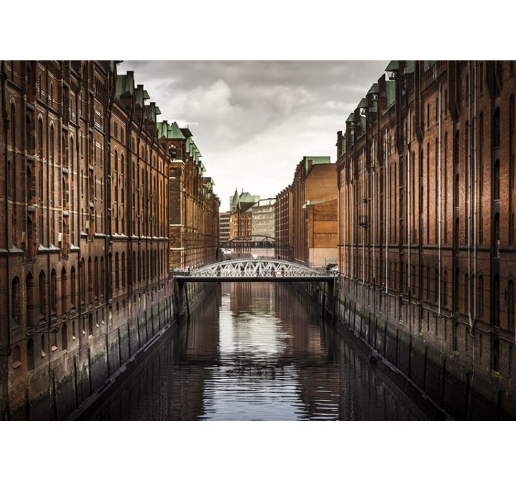 Fototapete Berlin historischer kanalblick - TenStickers