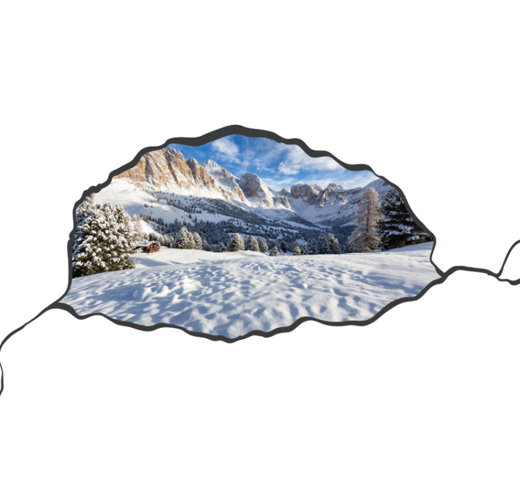 Fototapete Berge verschneite berglandschaft - TenStickers