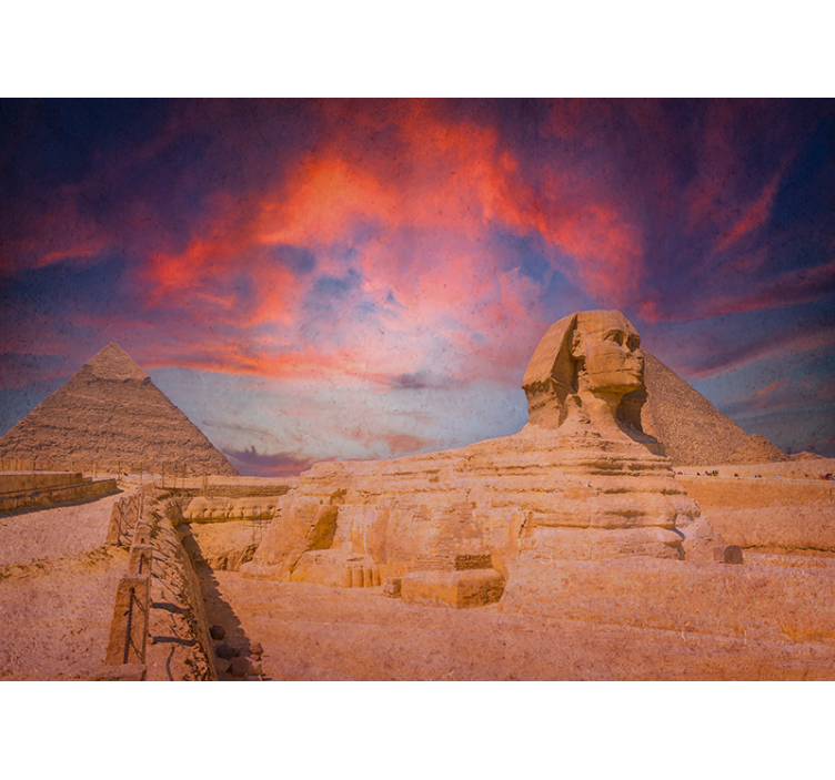 Fototapete Städte pyramiden und sphinxen - TenStickers