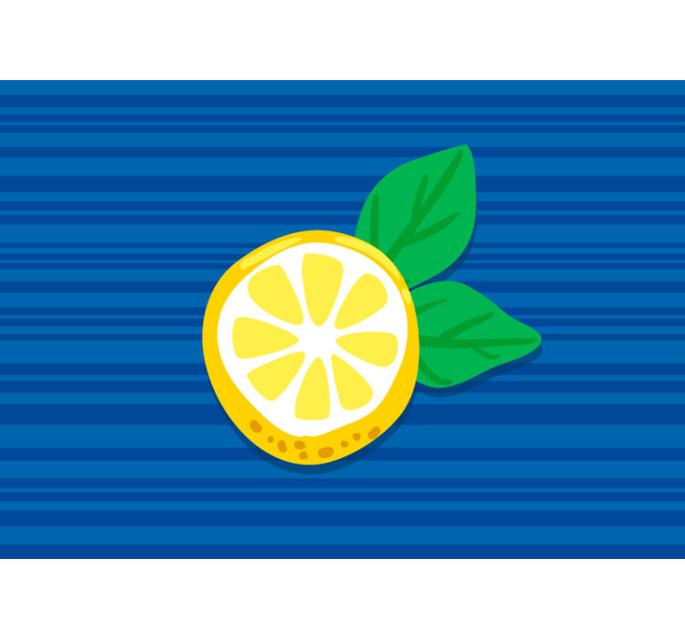 Fototapete Blumen zitronenscheibe kunst - TenStickers