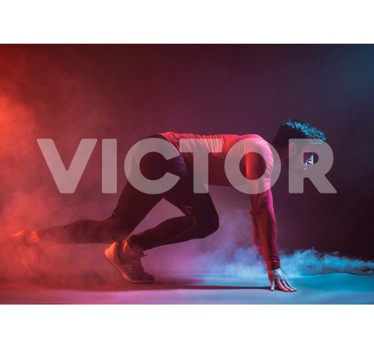 Fototapete Menschen dynamische läufersilhouette - TenStickers