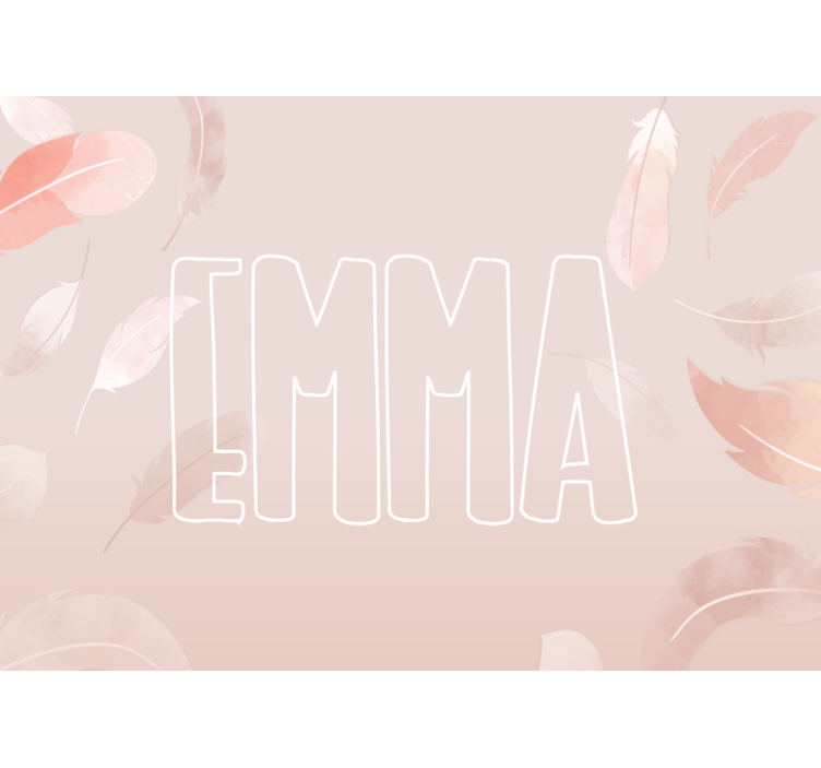 Fototapete babyzimmer mit individueller namensgenerierung - TenStickers