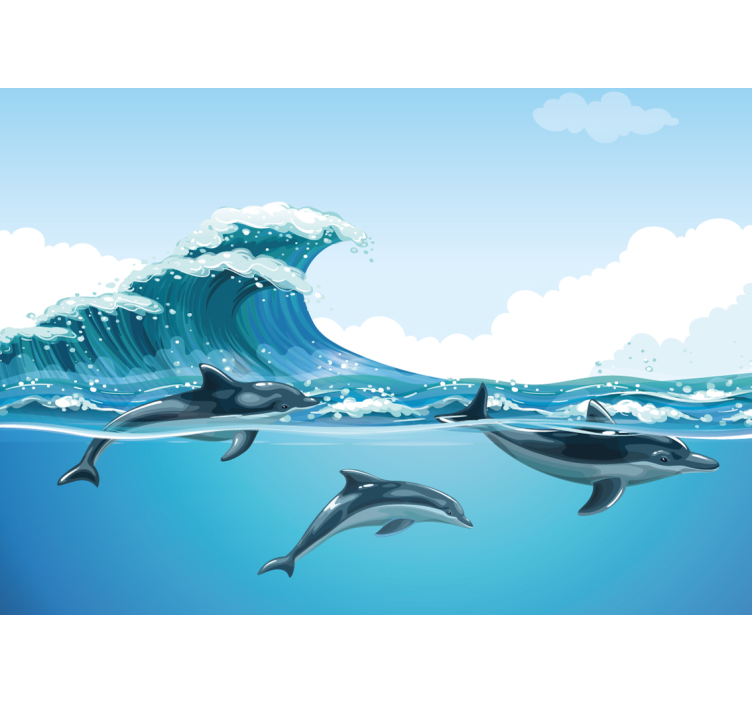 Fototapete meer freude der gleitenden delfine - TenStickers
