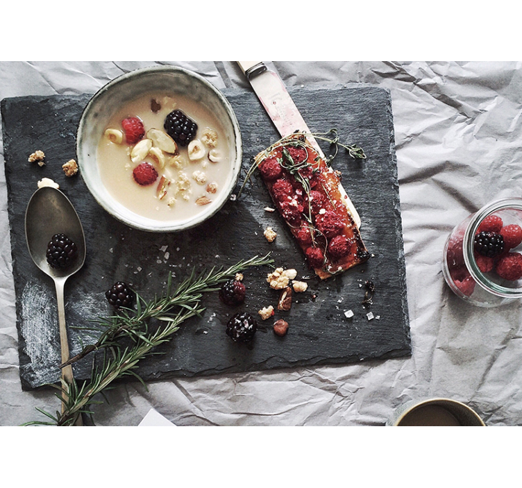 Fototapete blumen frische beeren freude - TenStickers