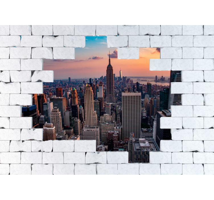 Fototapete new york skyline im sonnenuntergang - TenStickers