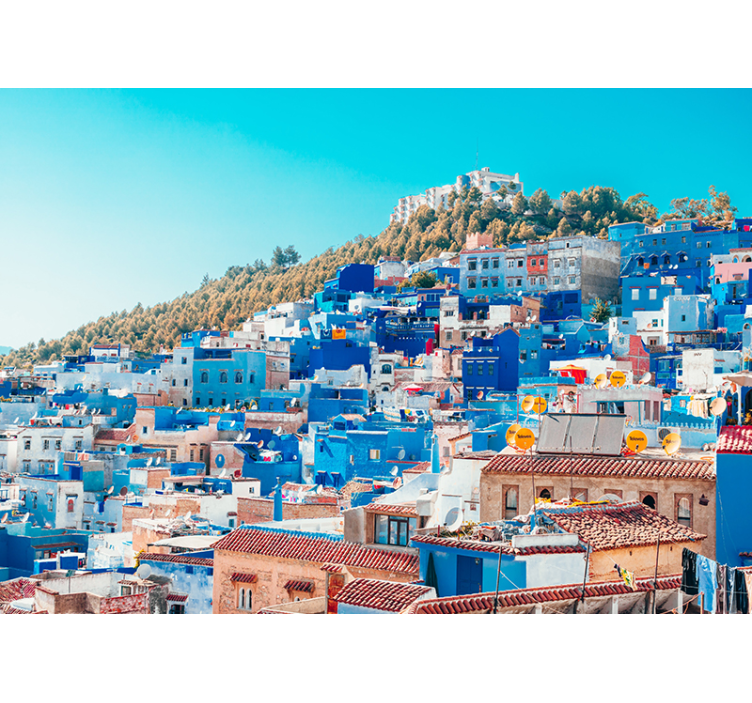 Fototapete Städte blaues medina-stadtbild - TenStickers