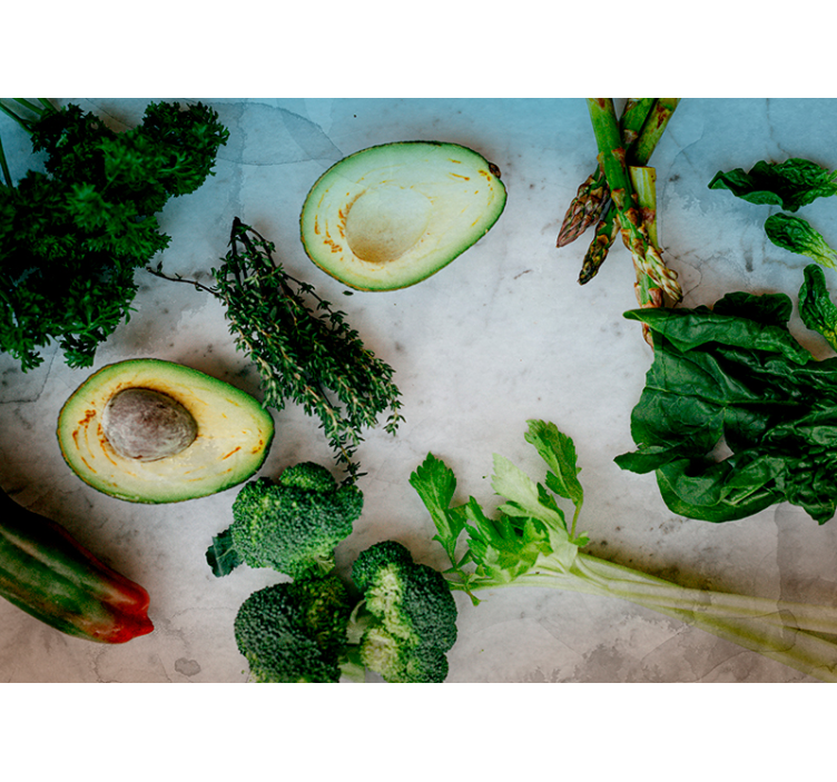 Fototapete küche frisches avocado arrangement - TenStickers