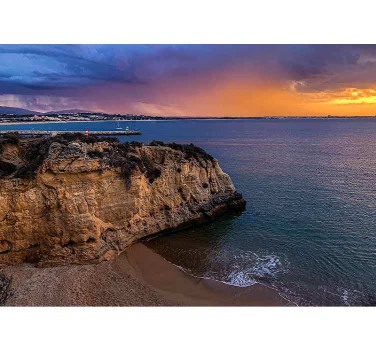 Fototapete Meer Sonnenuntergang in lagos - TenStickers