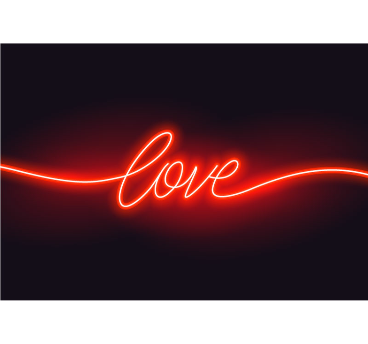 Fototapete Liebe neon-liebessymbol - TenStickers