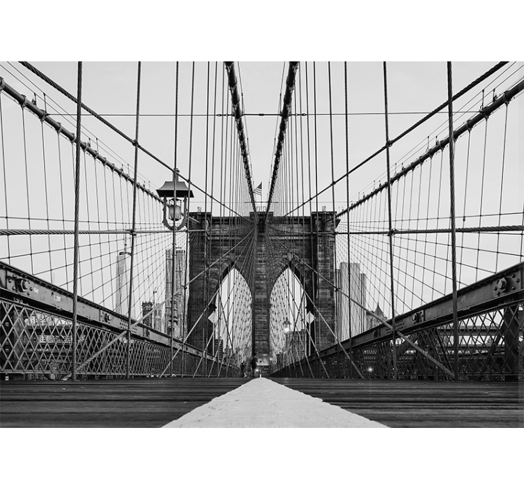 Fototapete städte brooklyn bridge perspektivansicht - TenStickers