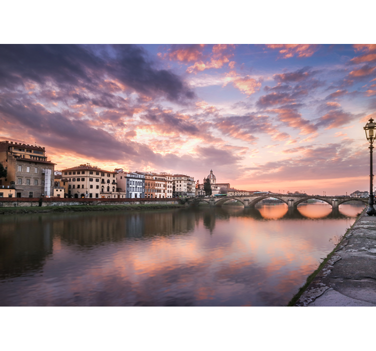 Fototapete Städte florenz flussufer landschaft - TenStickers