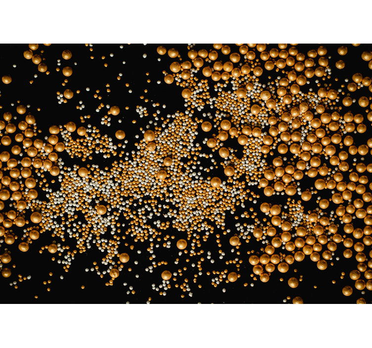 Fototapete abstrakt mit goldenem kugelmuster - TenStickers