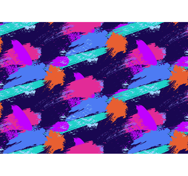 Fototapete abstrakt mit bunten pinselstrichen - TenStickers