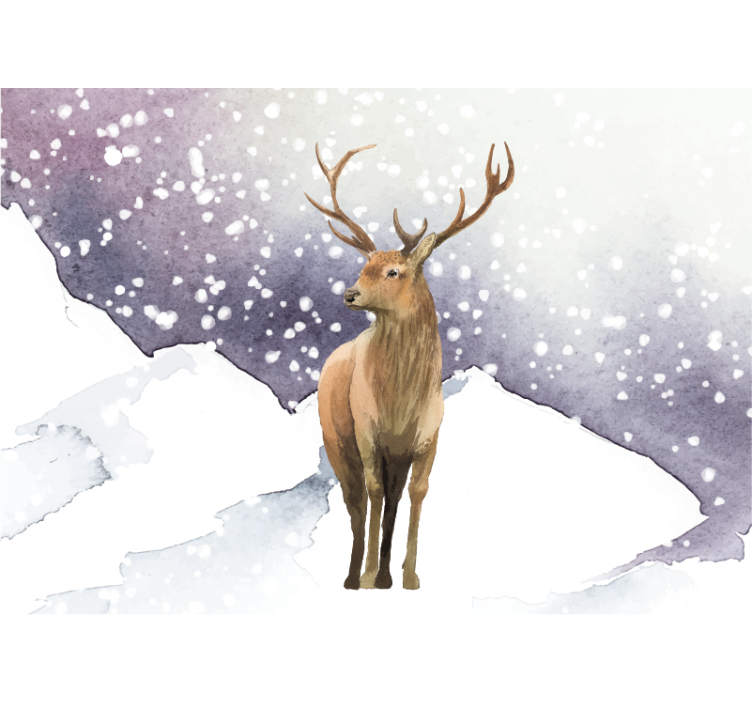 Fototapete tiere majestätische hirschszene - TenStickers