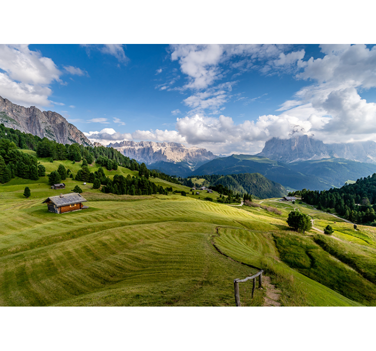 Fototapete landschaft bergige ruheansicht - TenStickers